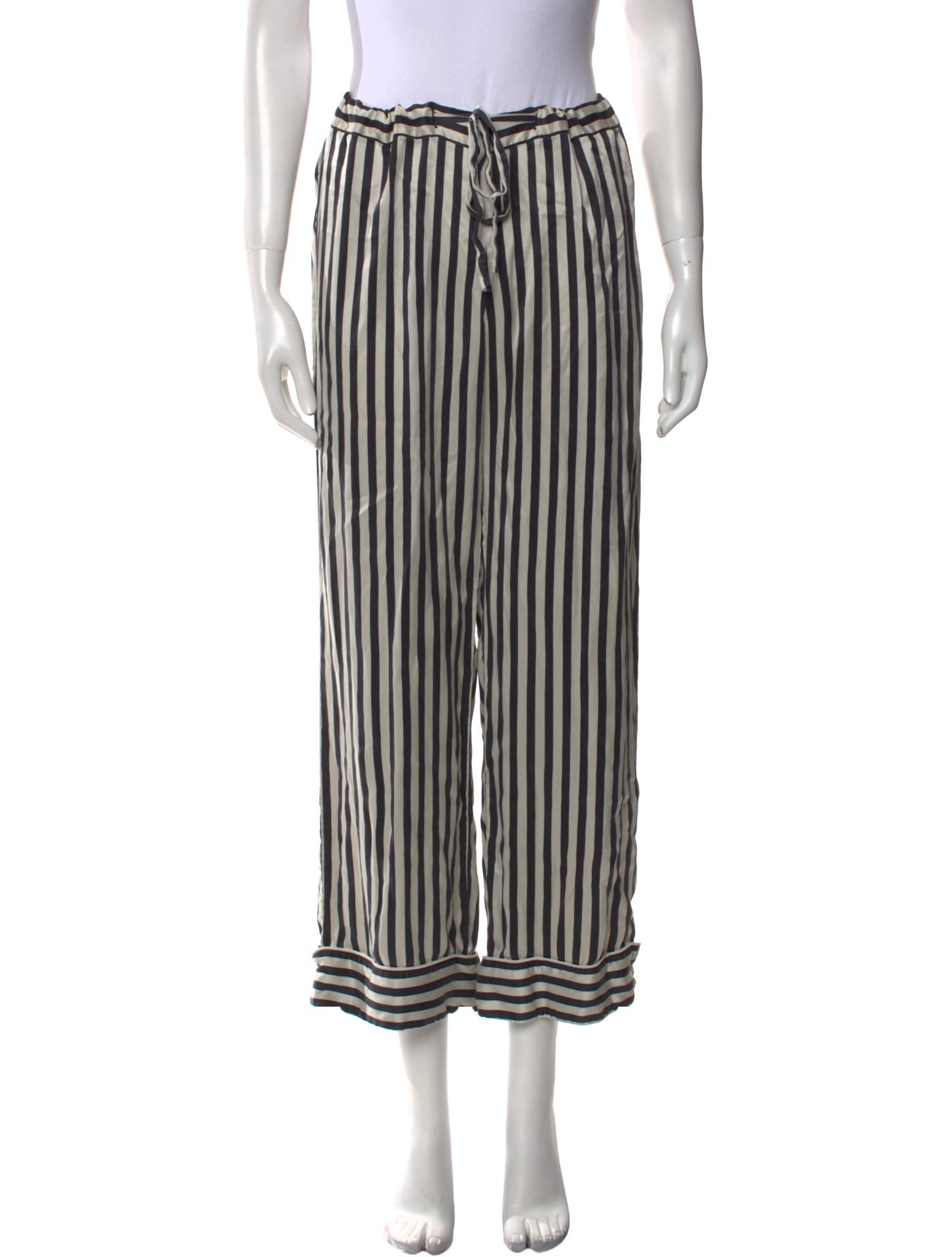 Olivia von Halle Silk Wide Leg Pants