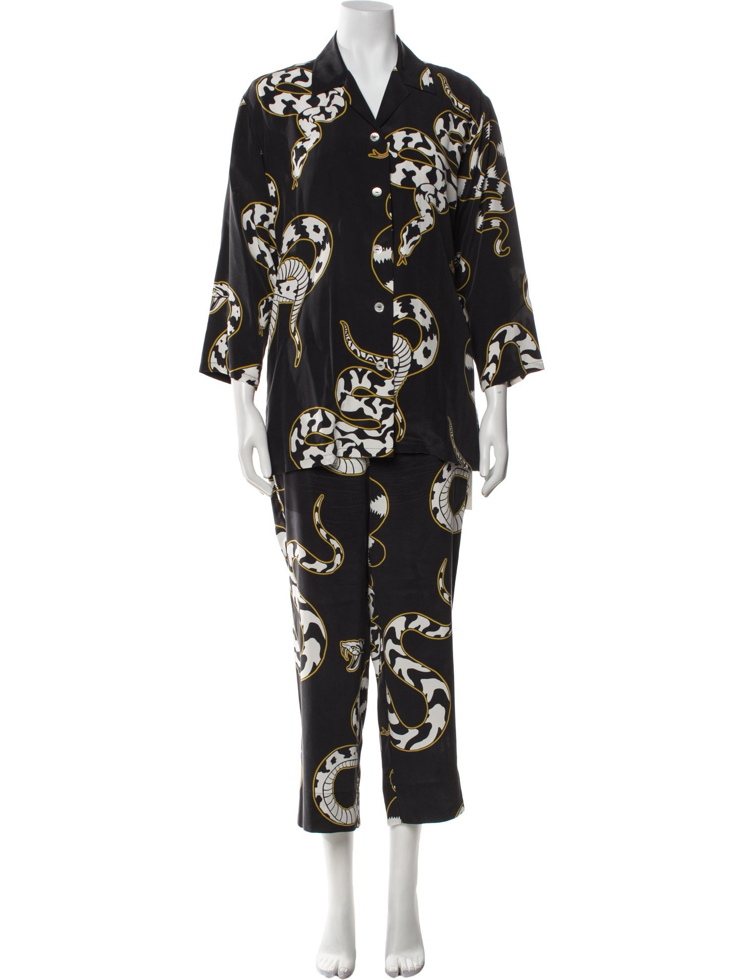 Olivia von Halle Silk Printed Pant Set