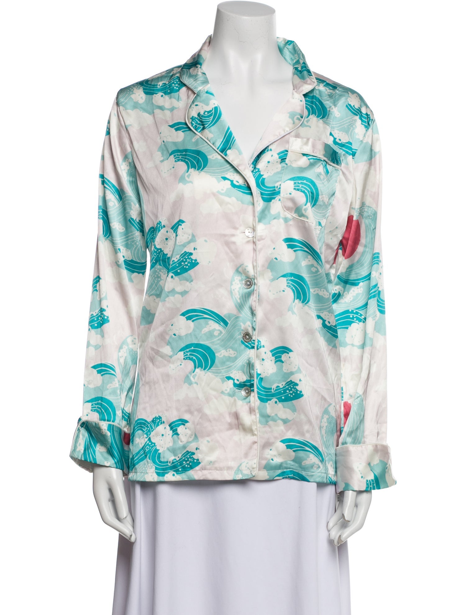 Olivia von Halle Silk Printed Pajamas