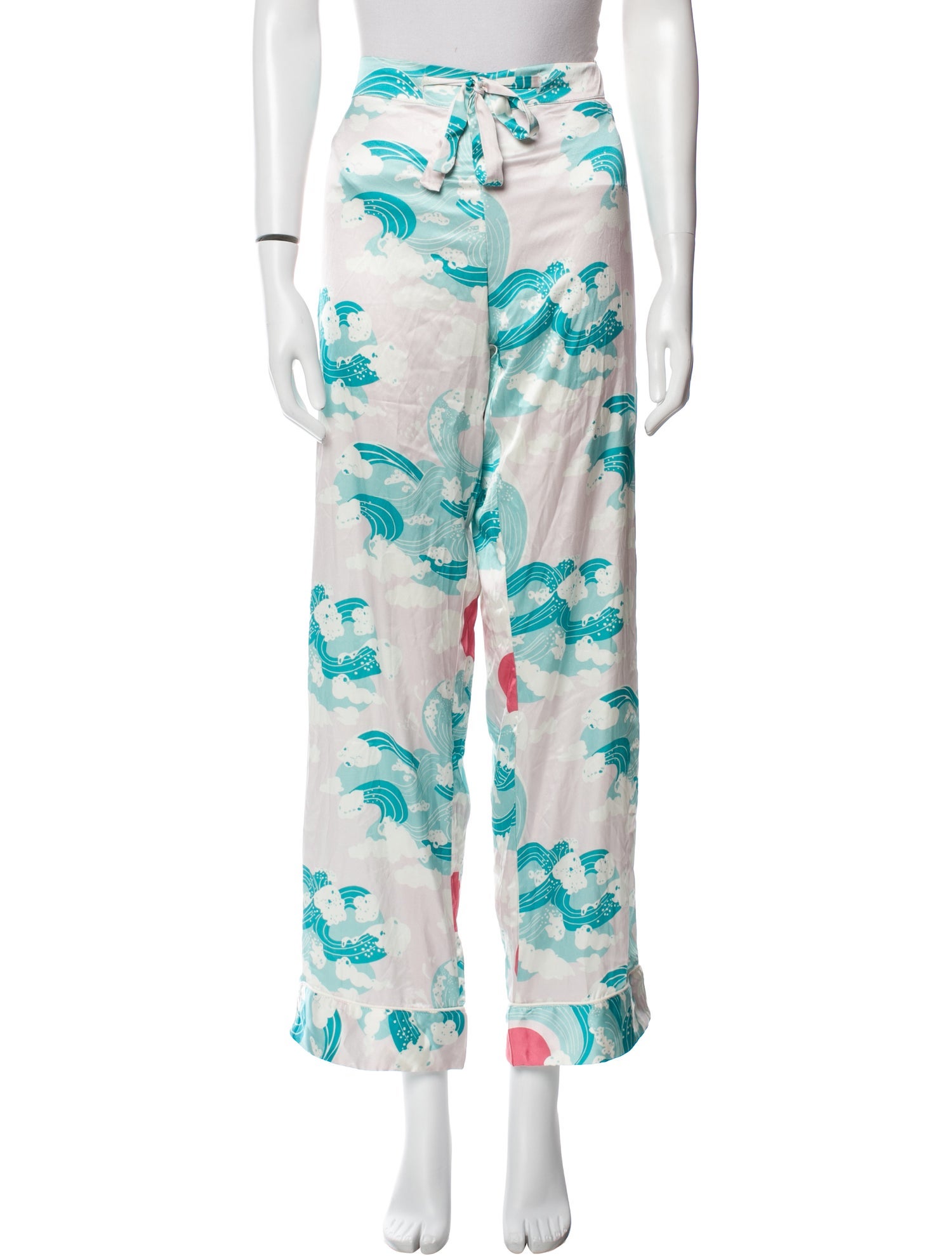 Olivia von Halle Silk Printed Pajamas