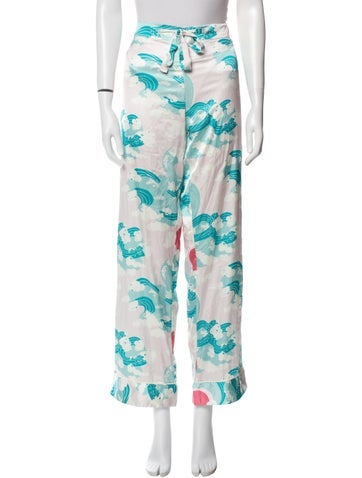 Olivia von Halle Loungewear Silk Printed Pajamas S