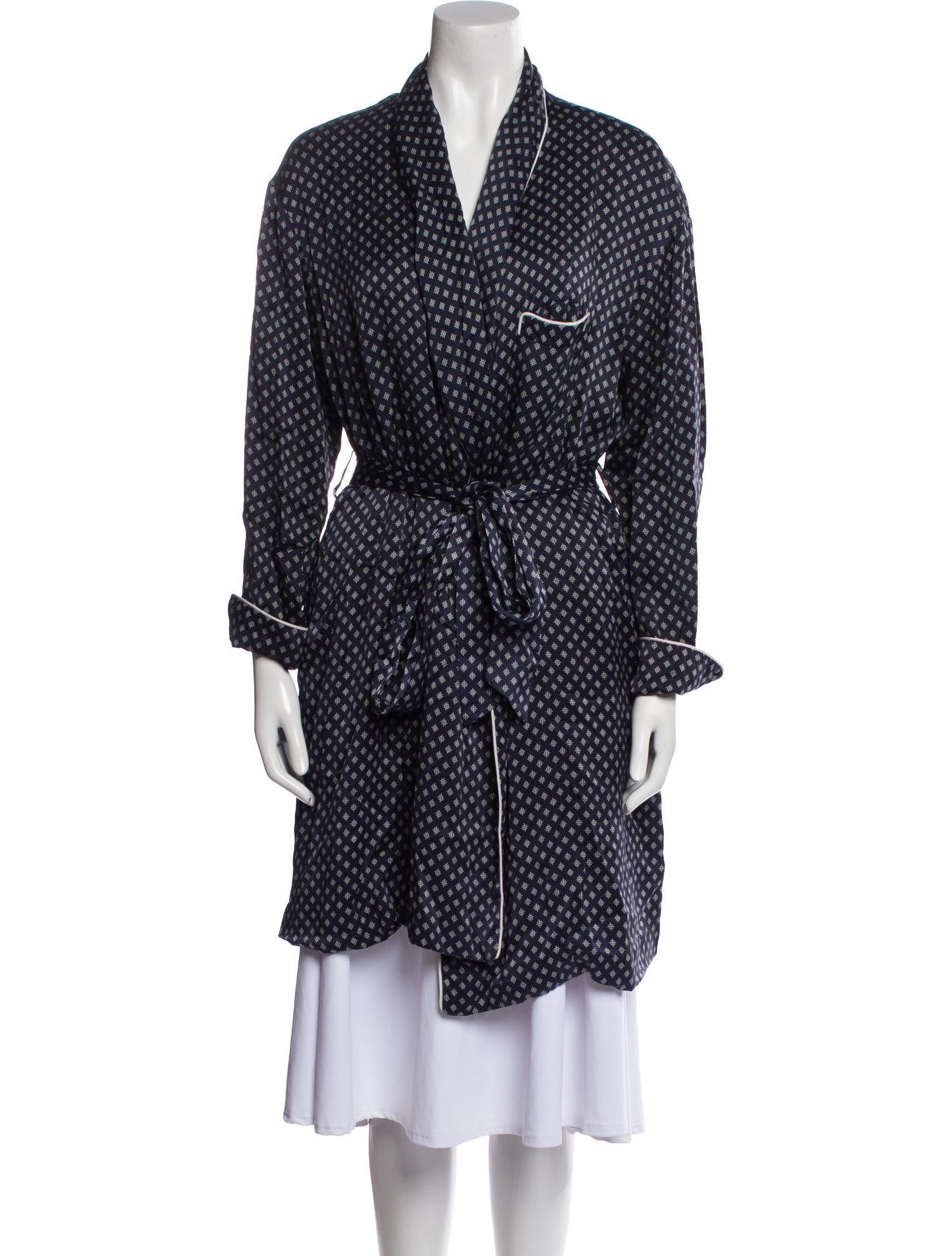 Olivia von Halle Silk Printed Robe