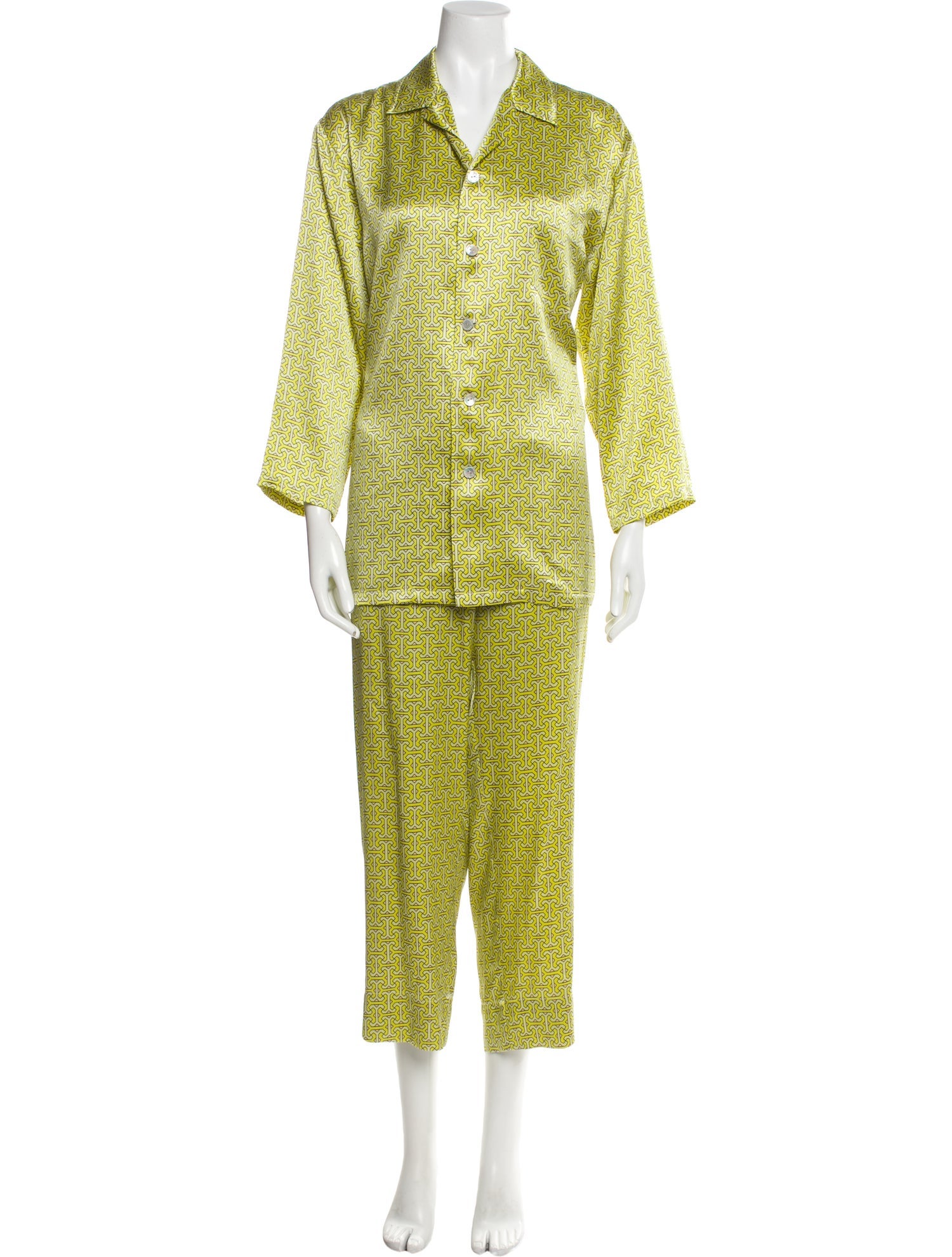 Olivia von Halle Silk Printed Pant Set