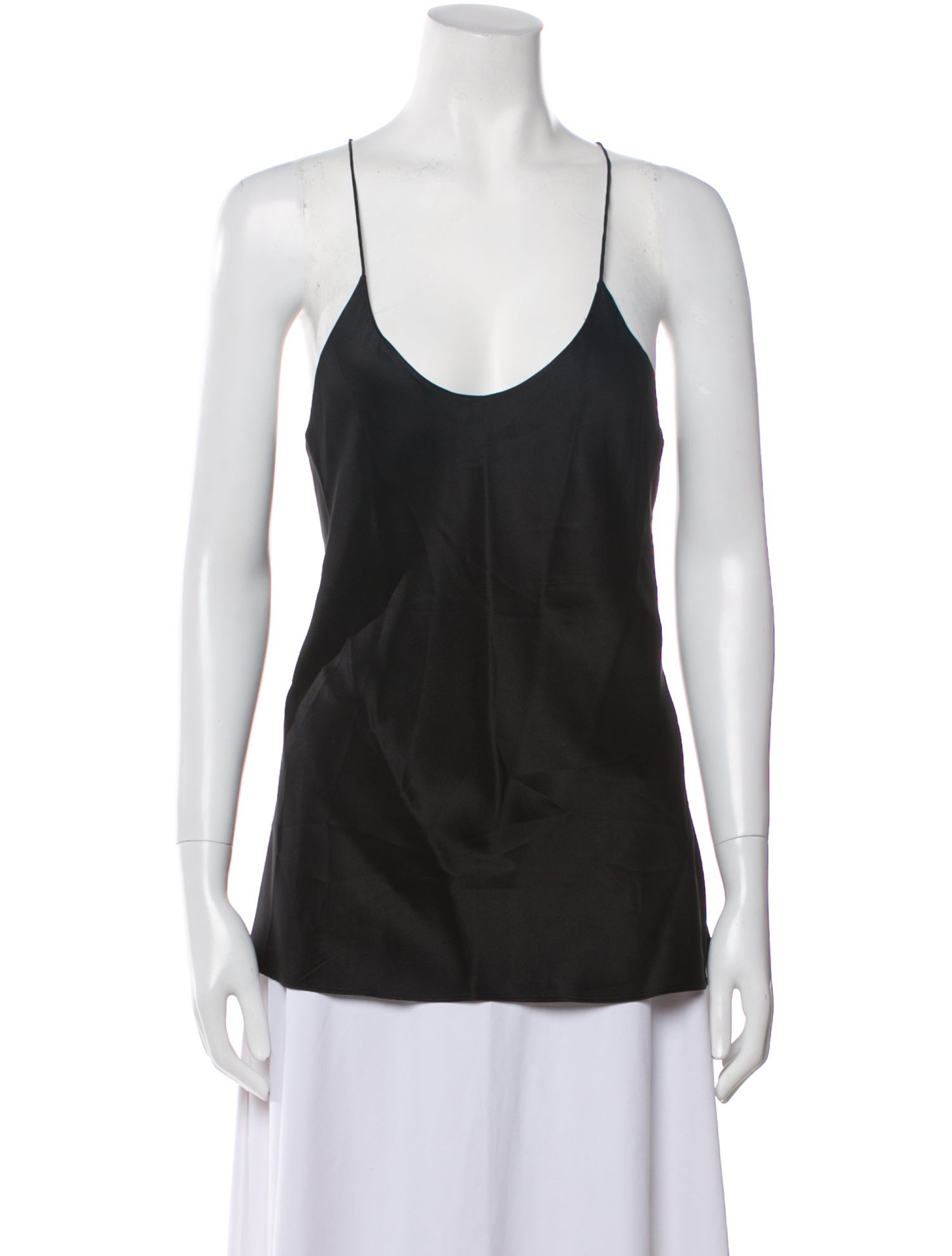 Olivia von Halle Silk Scoop Neck Top