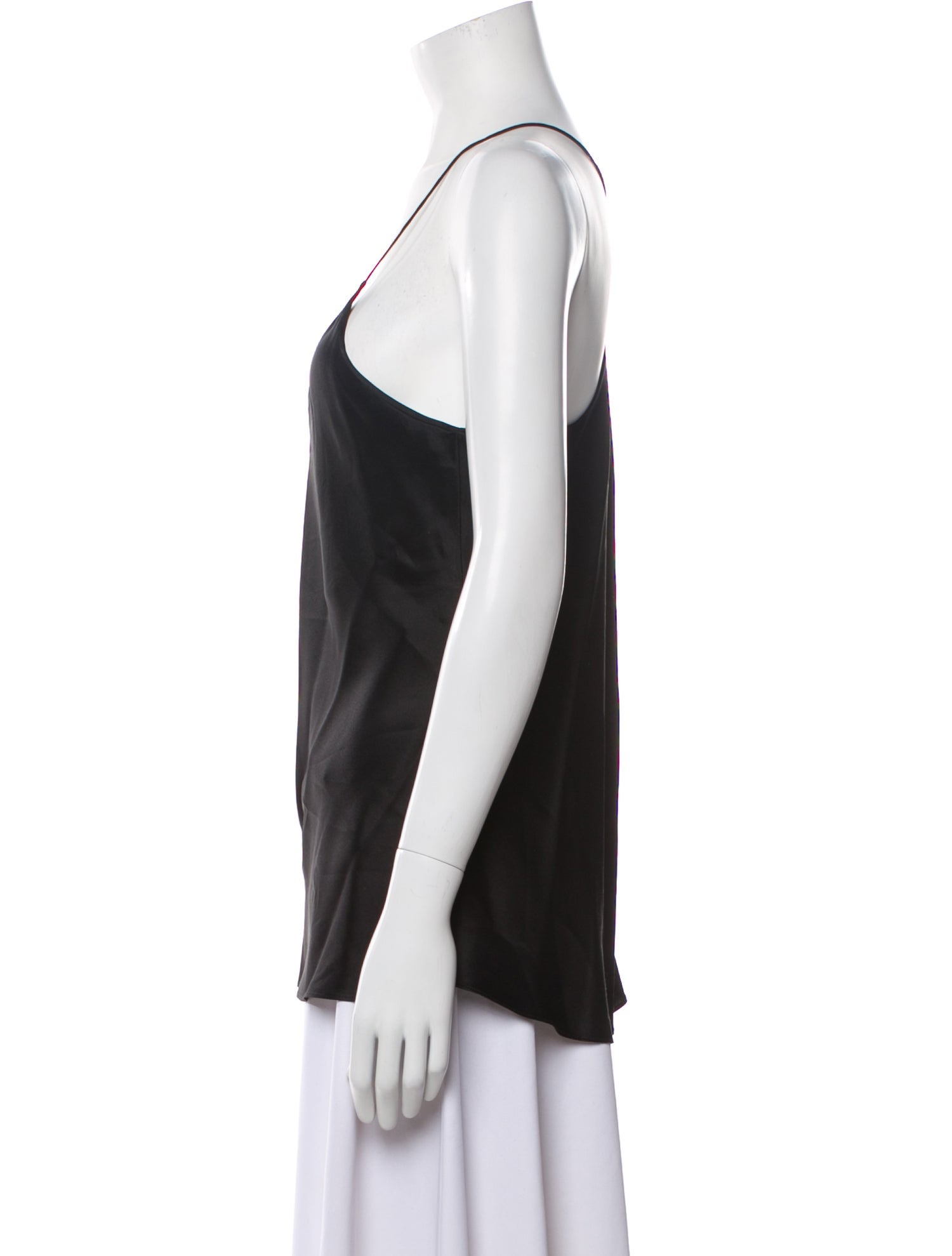 Olivia von Halle Silk Scoop Neck Top