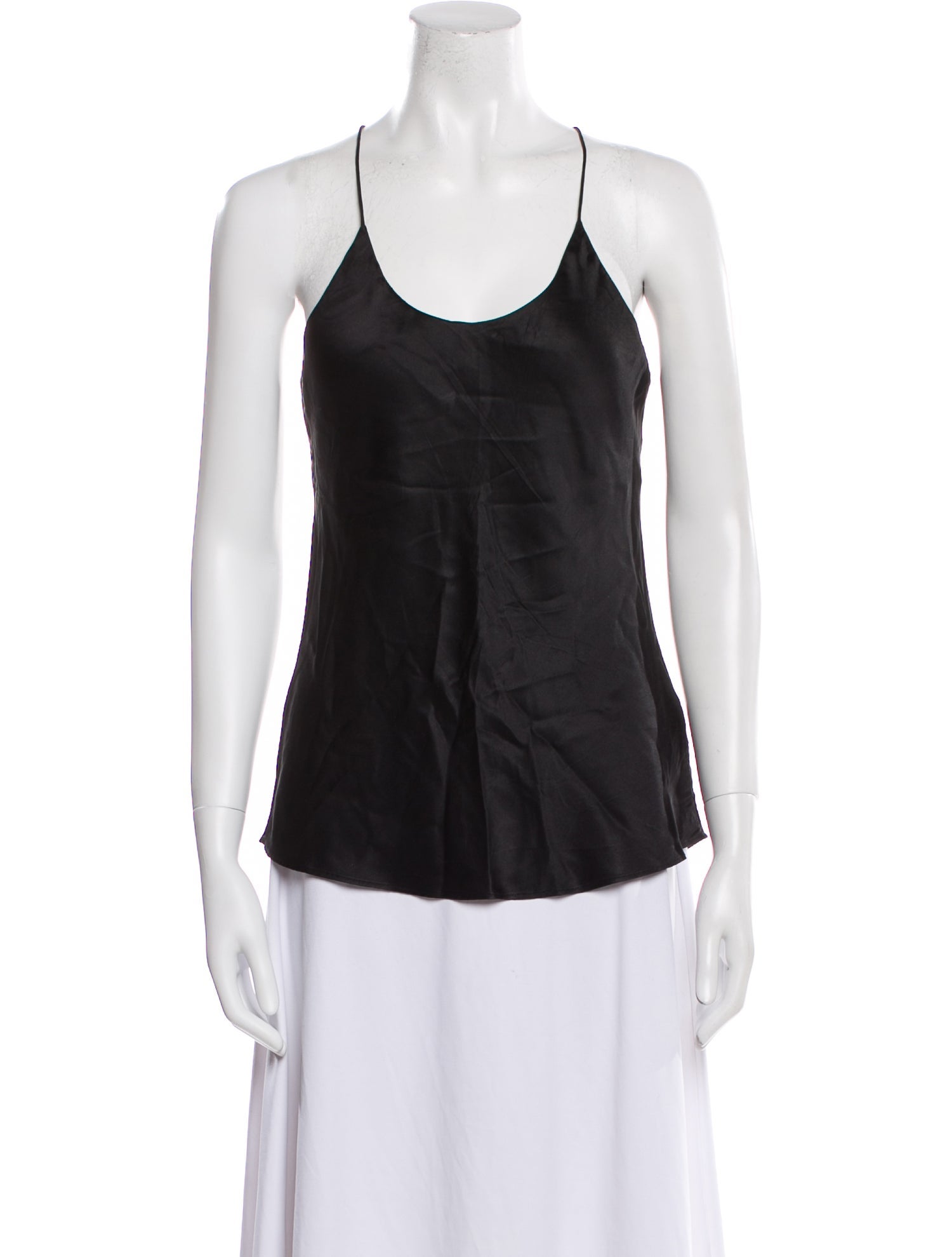 Olivia von Halle Silk Scoop Neck Top