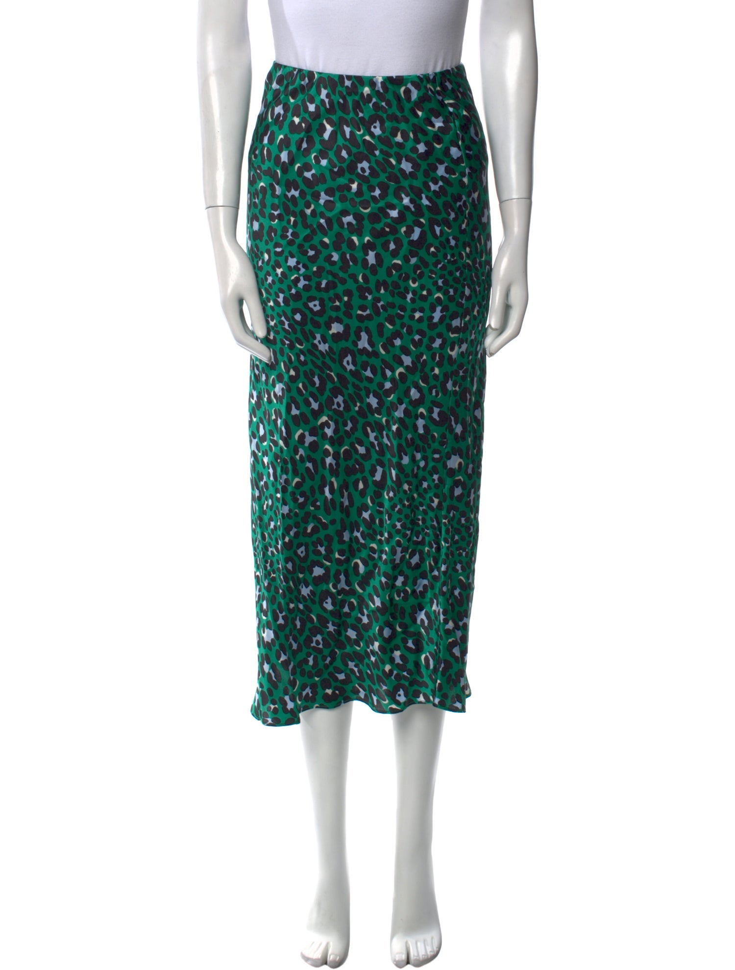 Olivia von Halle Silk Midi Length Skirt