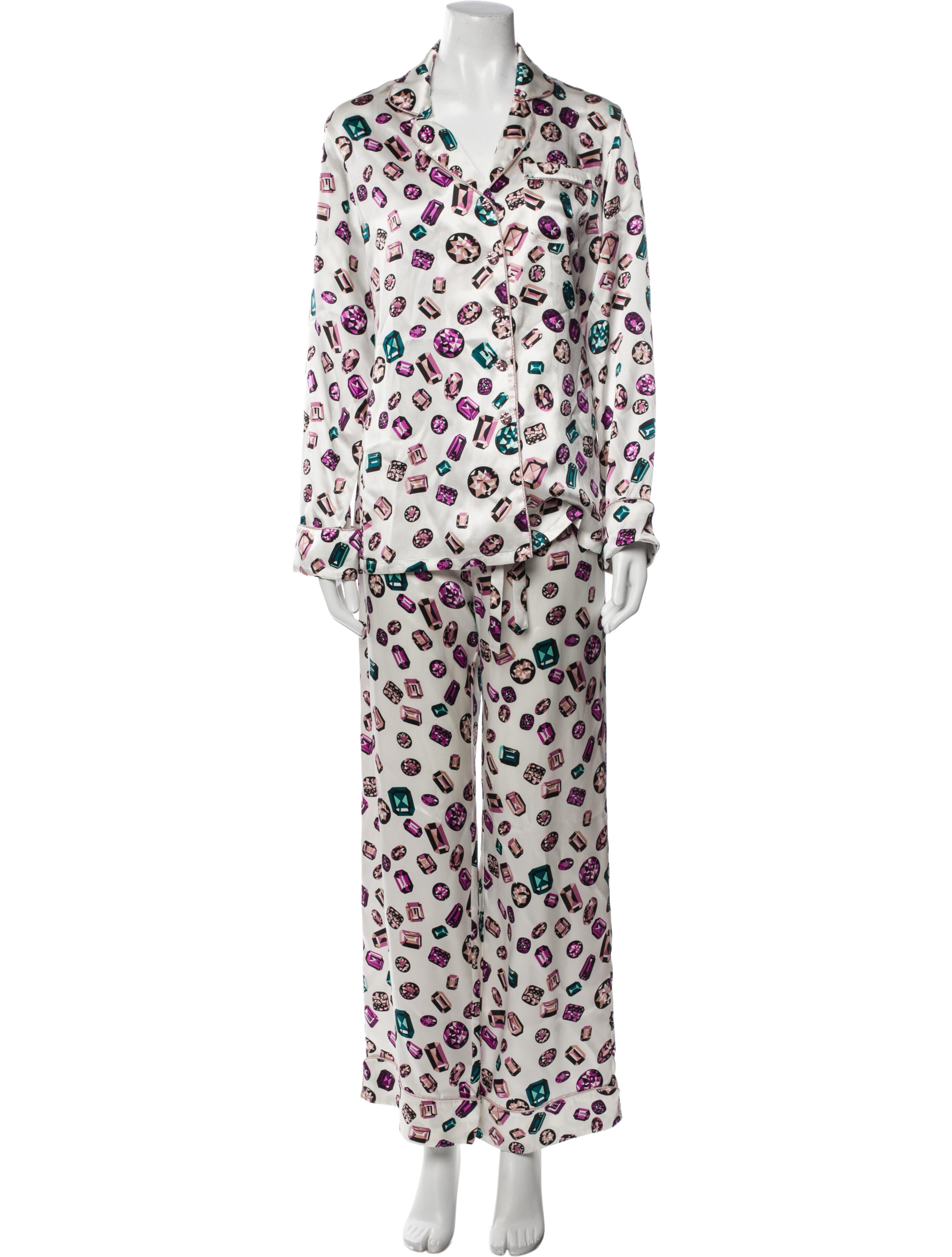 Olivia von Halle Silk Printed Set