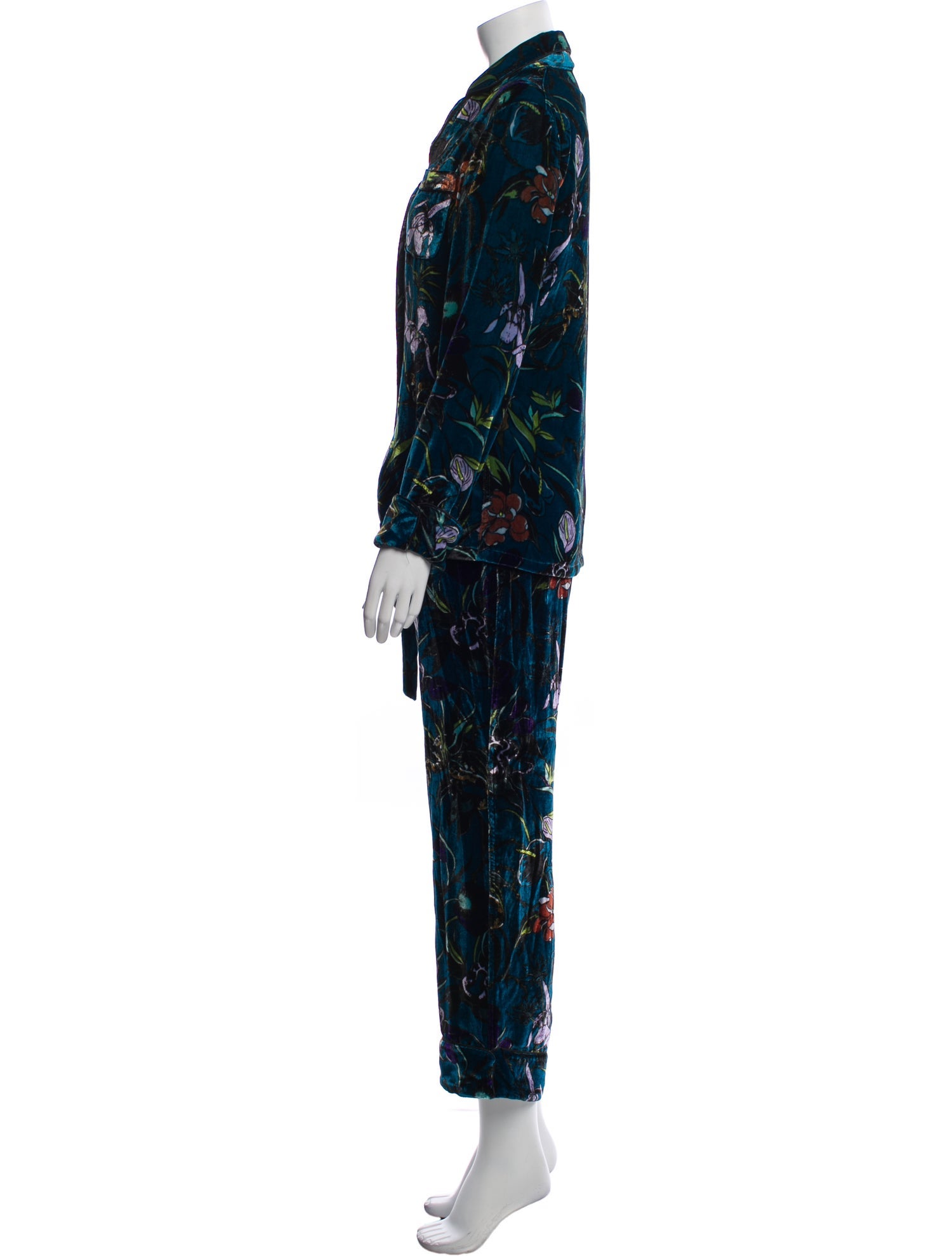 Olivia von Halle Floral Print Pant Set