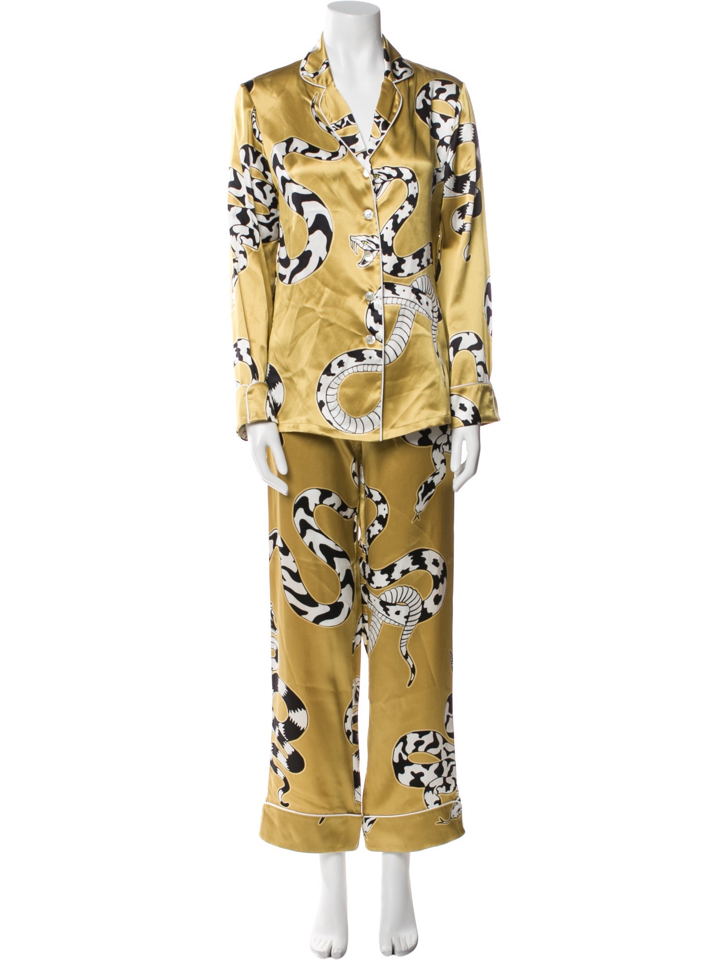 Olivia von Halle Silk Printed Pant Set