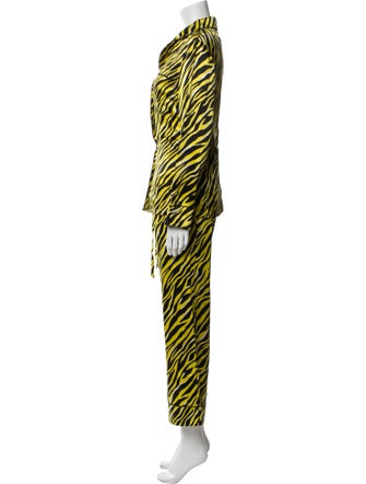 Olivia von Halle Silk Animal Print Lounge Set