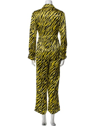 Olivia von Halle Silk Animal Print Lounge Set