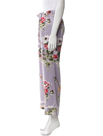 Olivia von Halle Silk Wide Leg Pants