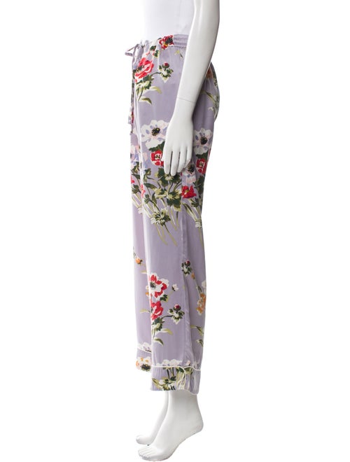 Olivia von Halle Silk Wide Leg Pants