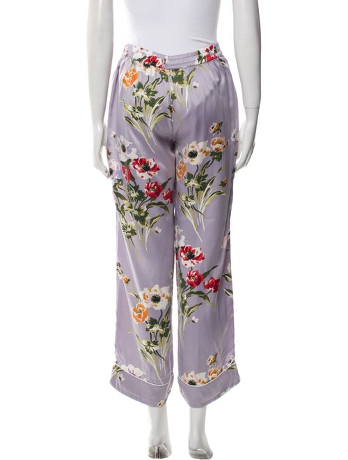 Olivia von Halle Silk Wide Leg Pants