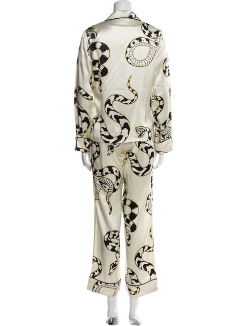 Olivia von Halle Silk Printed Pantsuit