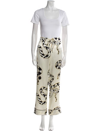 Olivia von Halle Silk Printed Pantsuit