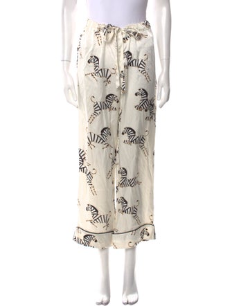 Olivia von Halle Silk Wide Leg Pants