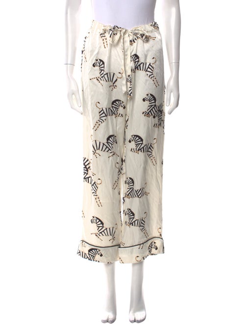 Olivia von Halle Silk Wide Leg Pants