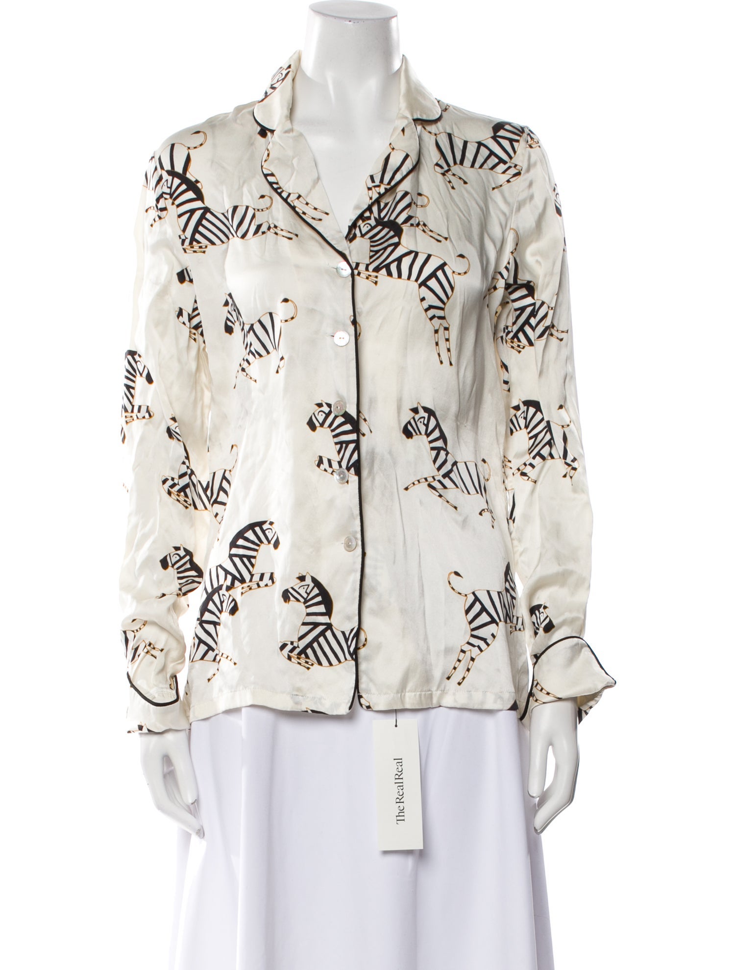 Olivia von Halle Silk Printed Pajamas