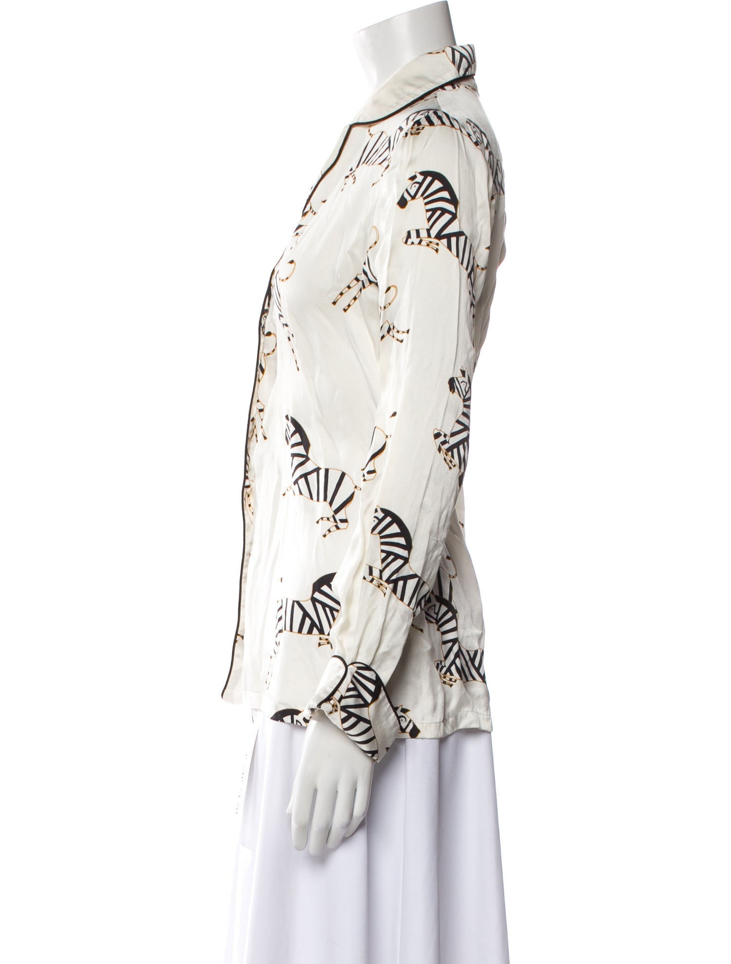 Olivia von Halle Silk Printed Pajamas