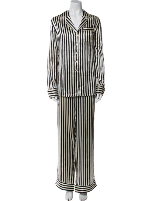 Olivia von Halle Silk Striped Pant Set