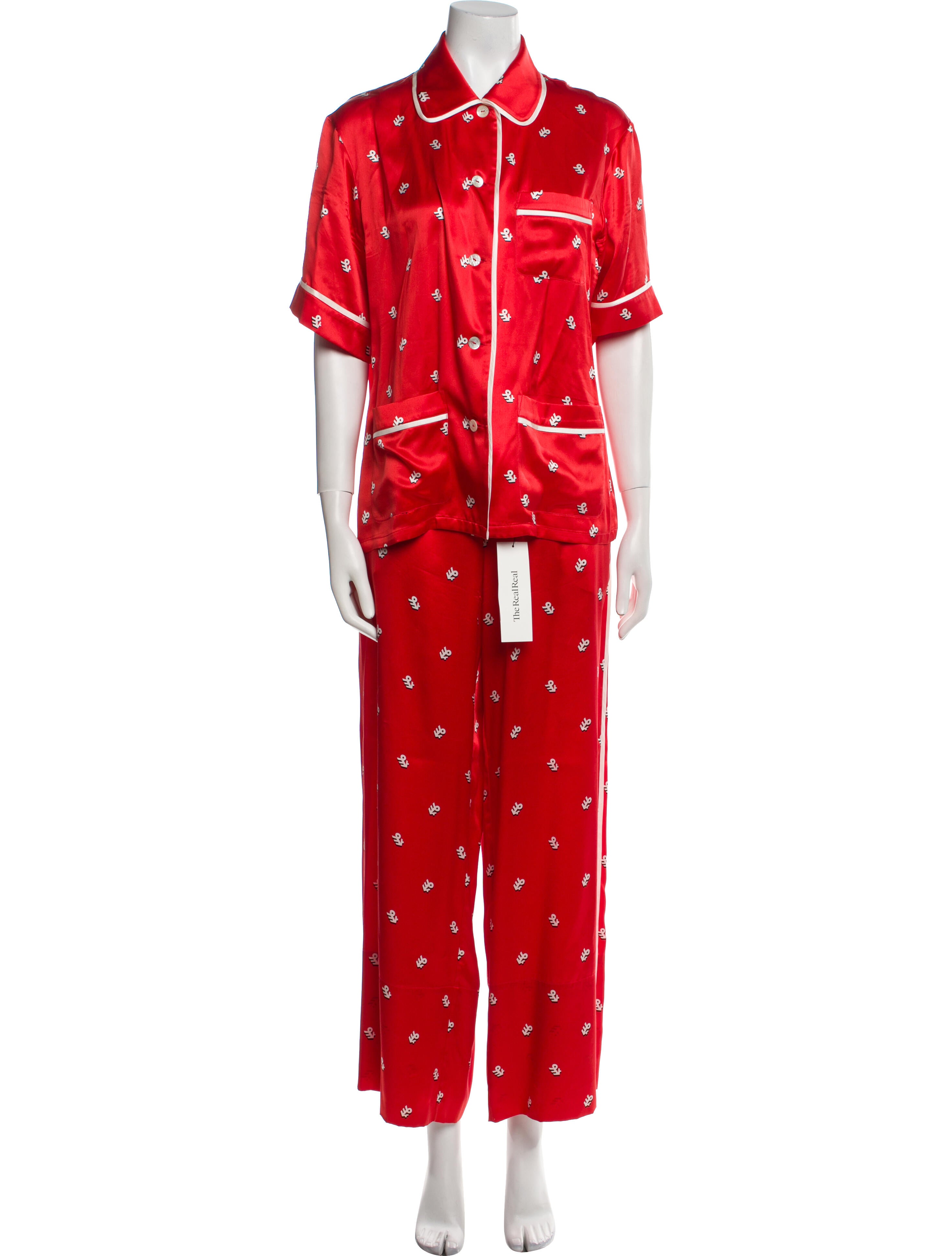 Olivia von Halle Silk Printed Pant Set