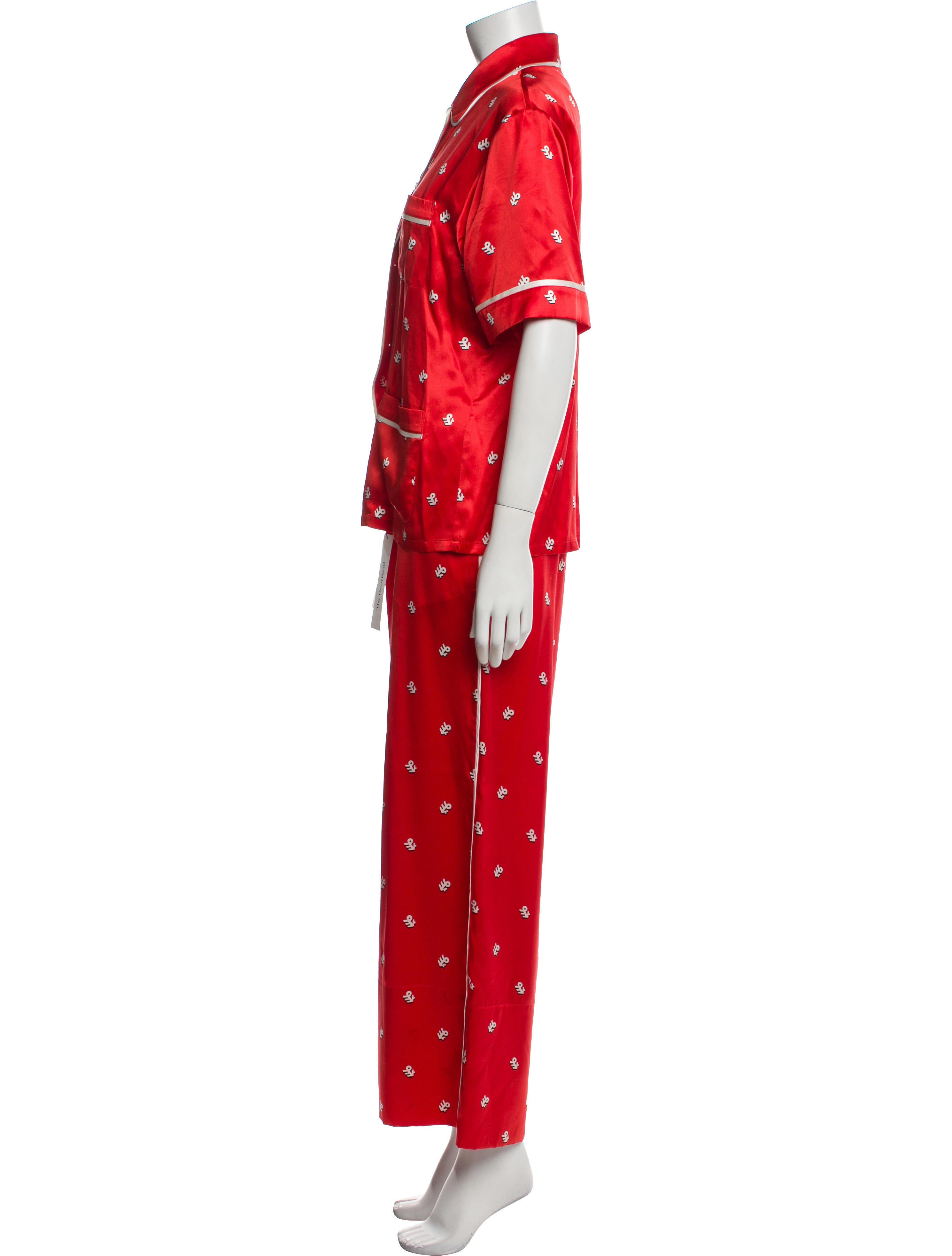 Olivia von Halle Silk Printed Pant Set