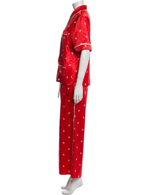 Olivia von Halle Silk Printed Pant Set