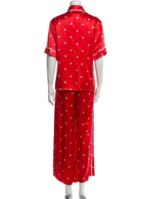 Olivia von Halle Silk Printed Pant Set