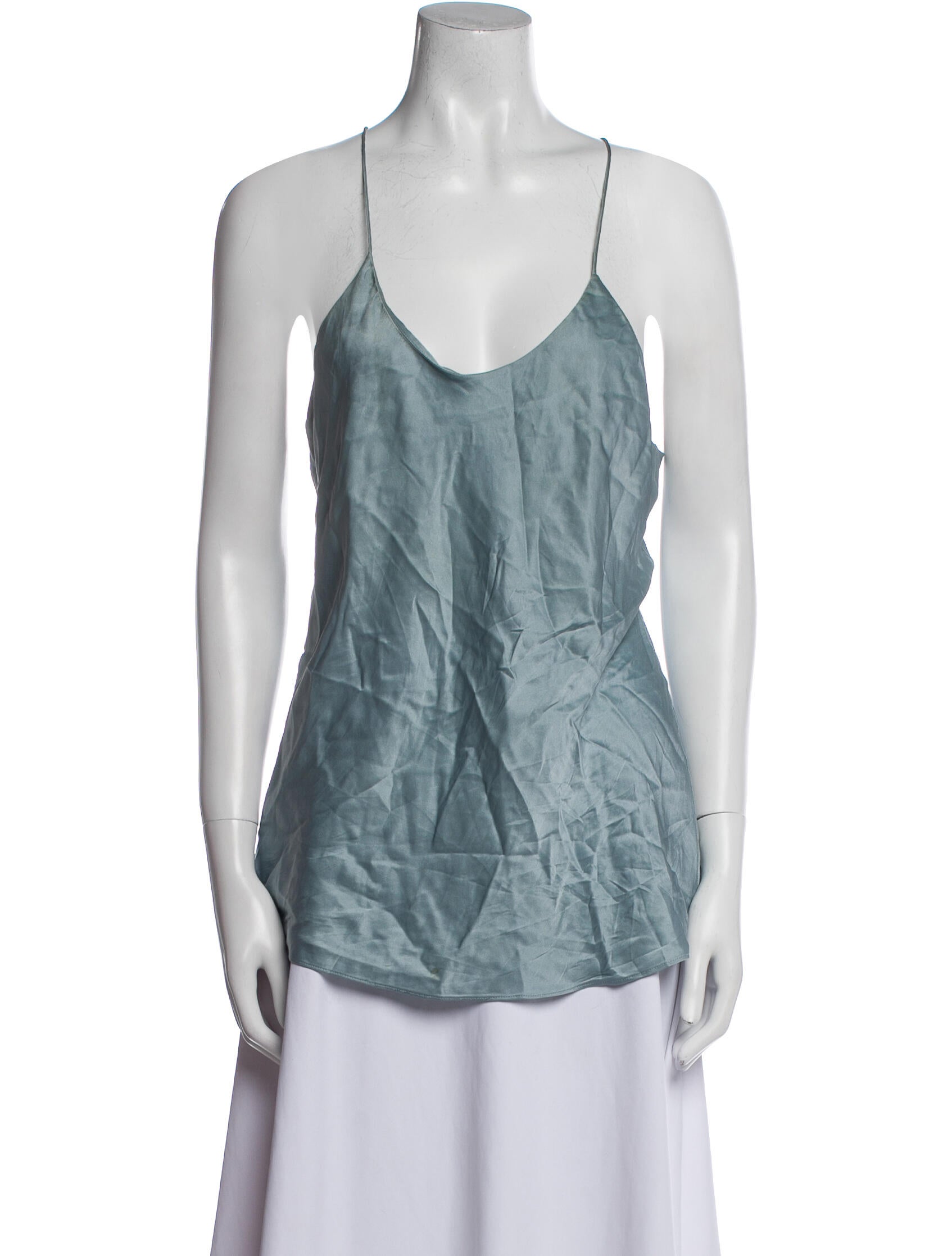 Olivia von Halle Silk Scoop Neck Top