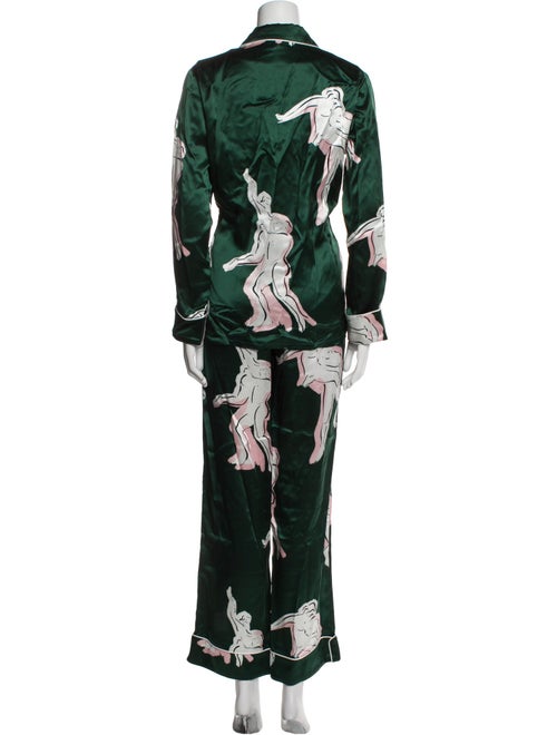 Olivia von Halle Silk Printed Pant Set