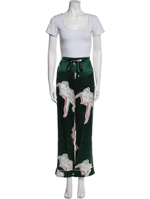 Olivia von Halle Silk Printed Pant Set