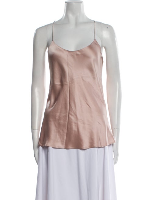 Olivia von Halle Silk Scoop Neck Top