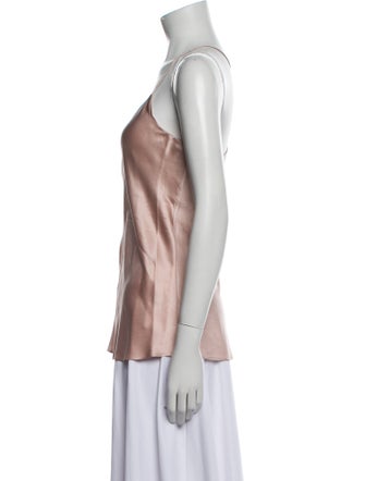 Olivia von Halle Silk Scoop Neck Top