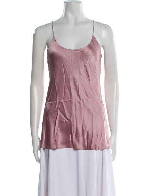 Olivia von Halle Silk Scoop Neck Top