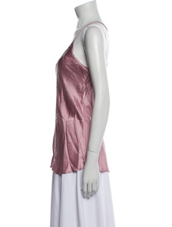 Olivia von Halle Silk Scoop Neck Top