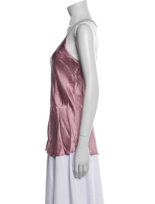 Olivia von Halle Silk Scoop Neck Top