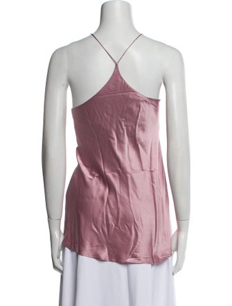 Olivia von Halle Silk Scoop Neck Top