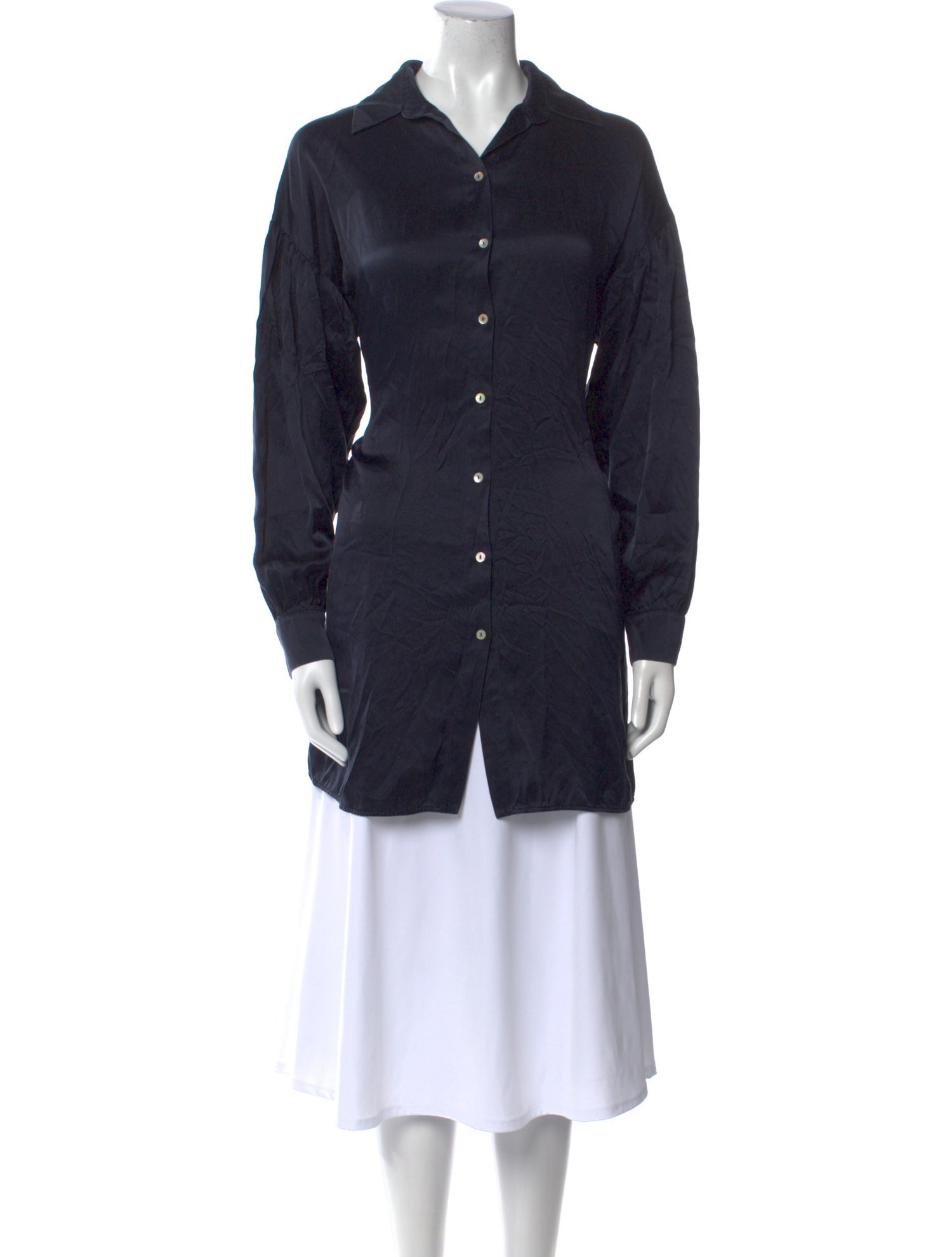 Olivia von Halle Silk Long Sleeve Tunic