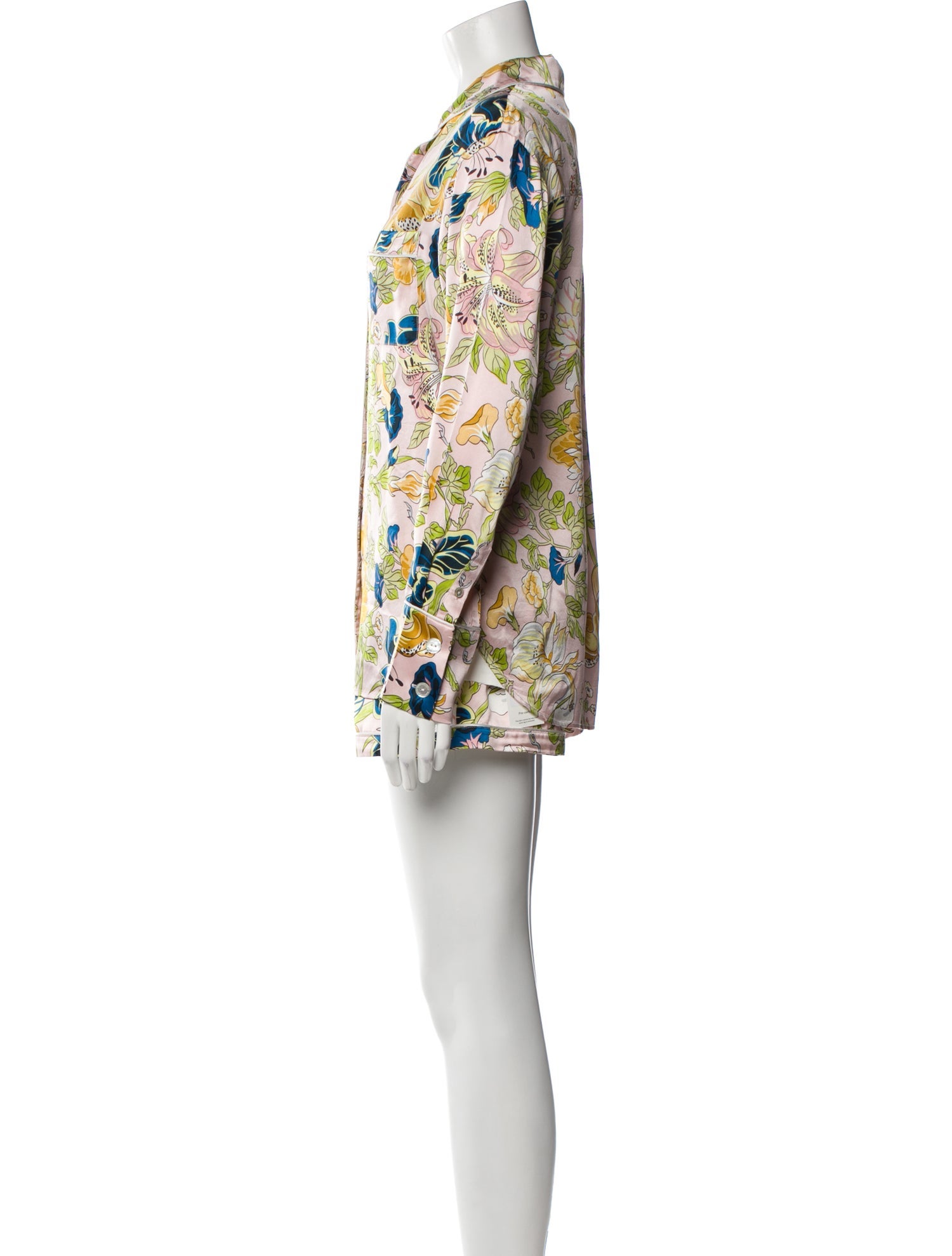 Olivia von Halle Silk Floral Print Pajamas