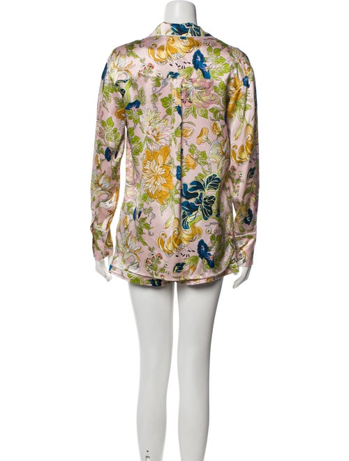 Olivia von Halle Silk Floral Print Pajamas