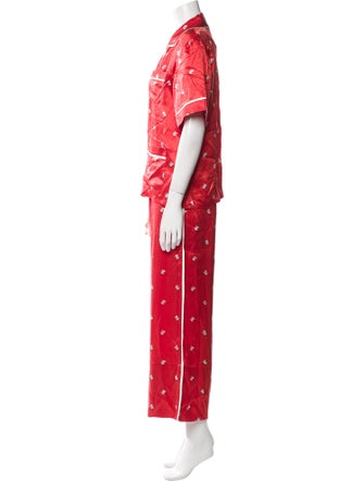Olivia von Halle Silk Printed Pajamas