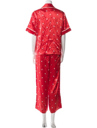 Olivia von Halle Silk Printed Pajamas