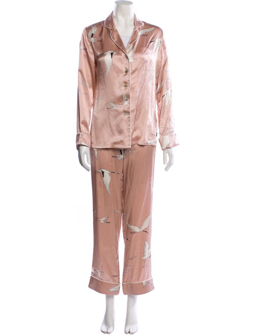 Olivia von Halle Silk Printed Pajamas