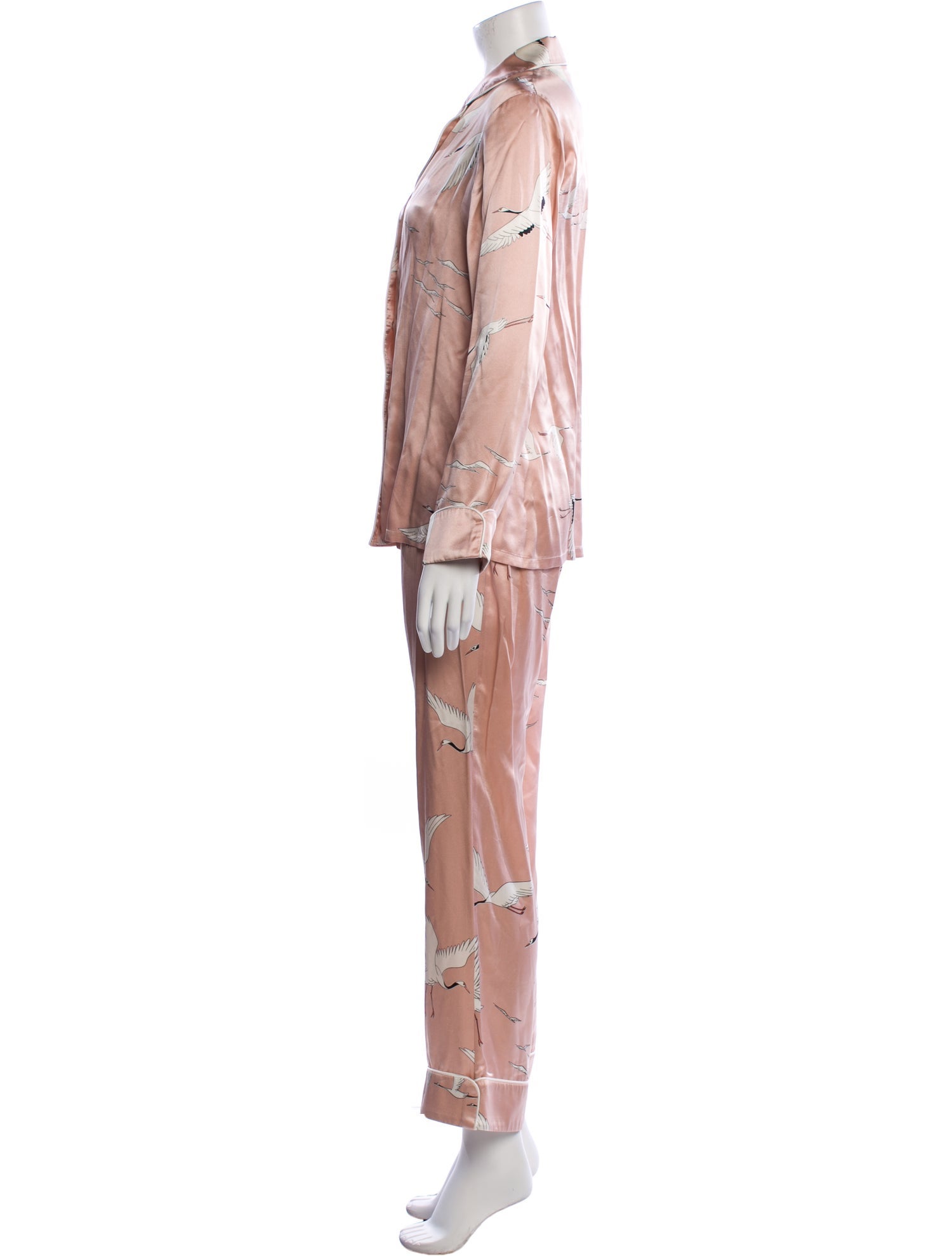 Olivia von Halle Silk Printed Pajamas