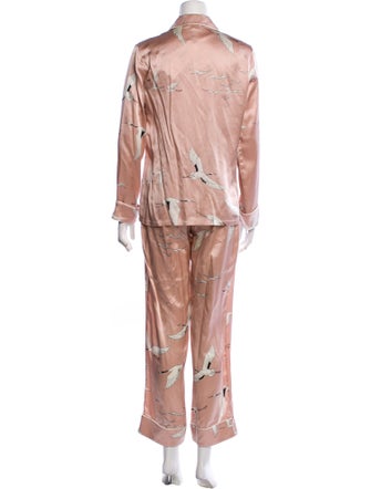 Olivia von Halle Silk Printed Pajamas