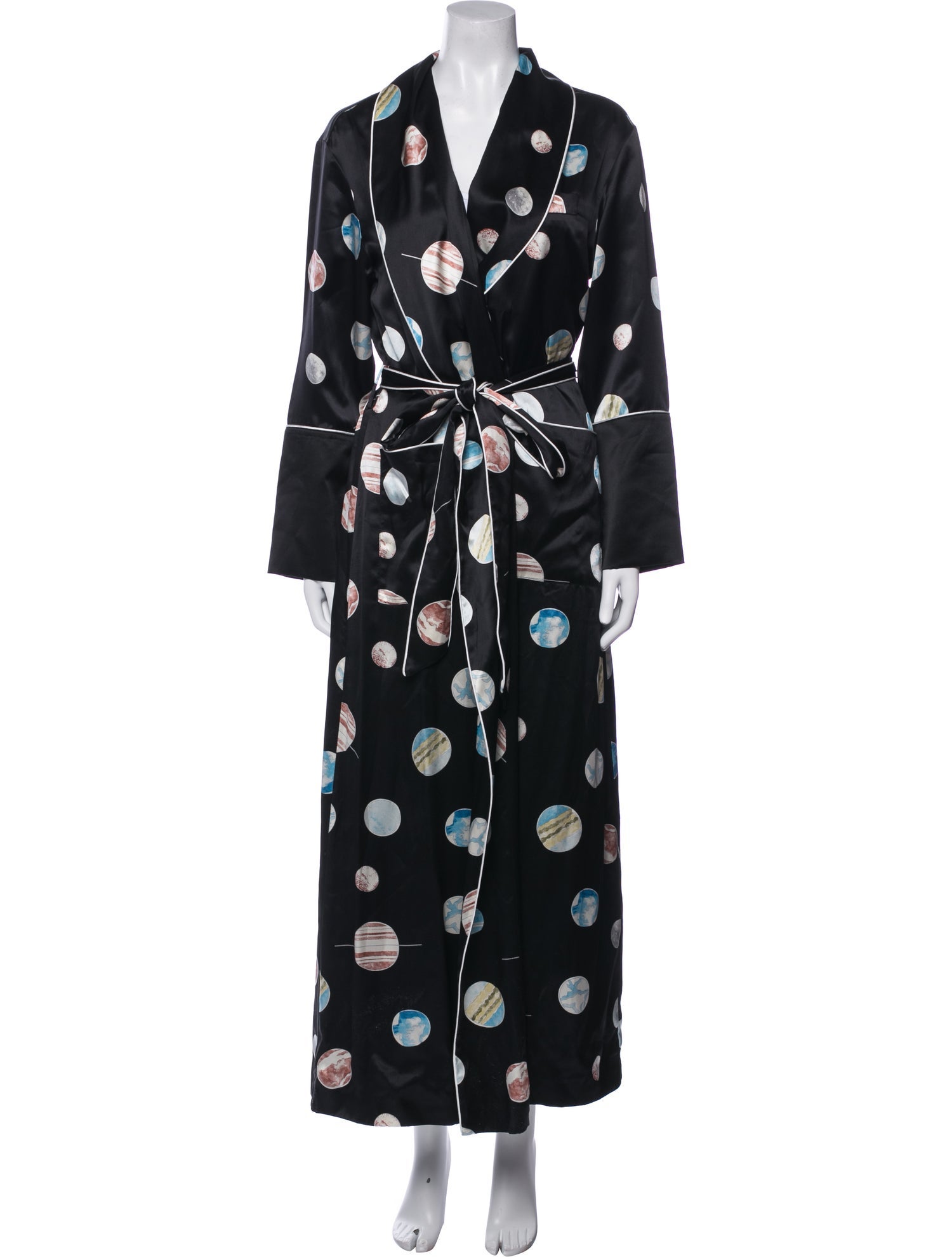 Olivia von Halle Silk Printed Robe