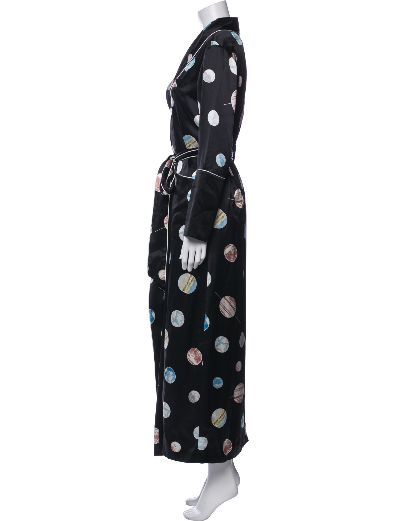 Olivia von Halle Silk Printed Robe