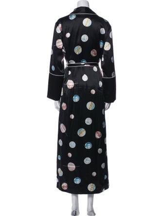 Olivia von Halle Silk Printed Robe